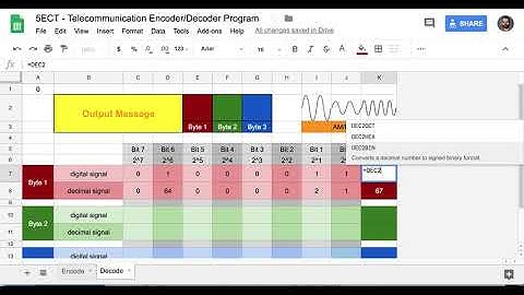 Tutorial to Decode in 5ECT - Telecommunication Encoder/Decoder Program