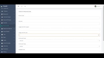 How To Generate Promo Code In Your Foodx Admin Panel- APPXHUB