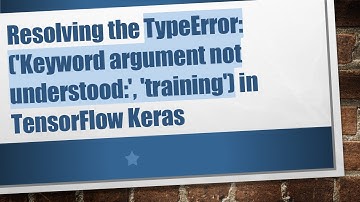 Resolving the TypeError: (