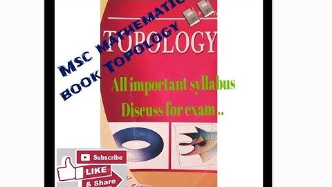 Msc mathematics Topology for syllabus and introduction