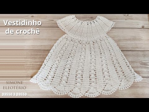 Vestido Crochê Bebe Princesa Inspiração - Amo Fazer Crochê