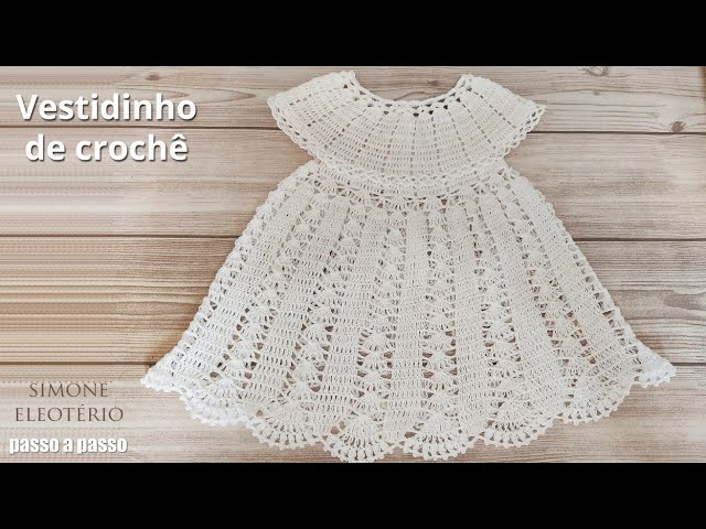 receita de vestido de croche infantil passo a passo