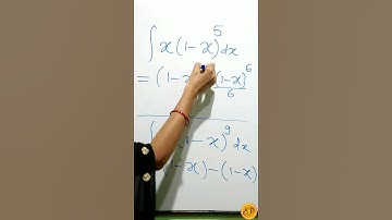 Indefinite Integrals Trick | अनिश्चित समाकलन | Integral x (1 - x )⁵  | Integral x (1 - x)⁹  #shorts