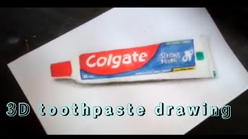 How to draw 3D Colgate Toothpaste tube| Realistic drawing|