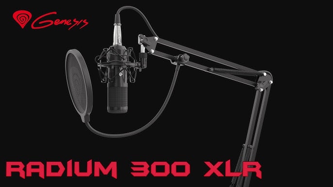 Radium 300 Studio XLR microphone from Genesis with NGM-1695 pop filter arm  - Cablematic