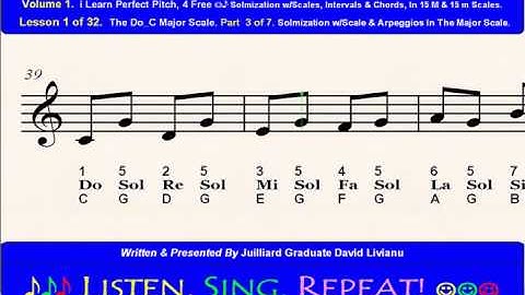 Part 3b. LESSON 1 of 32, The Do_C Major Scale. EAR TRAINING EXERCISES