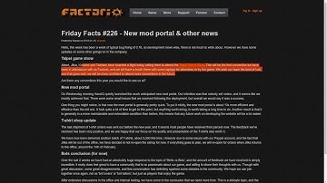 FFF #226 (New Mod Portal, Belts vs Bots Conclusion & More) - Factorio Friday Facts Discussion