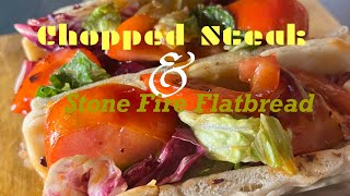 CHOPPED STEAK & STONE FIRE FLATBREAD #cookingwithjudycaldwell #steak #flatbread