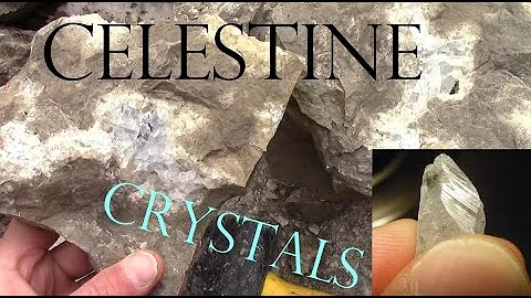 Finding (Blue) Celestine Crystals and Calcite whil...
