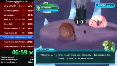 Code Lyoko: Quest for Infinity Any% Speedrun in 1:22:55