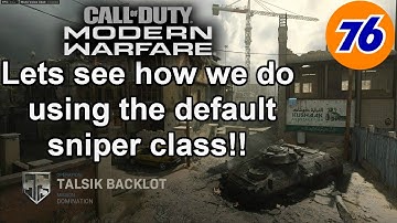 Call Of Duty Modern Warfare default sniper class gamplay! Epic run!
