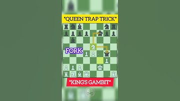 Chess tricks to trap queen #chess #shorts