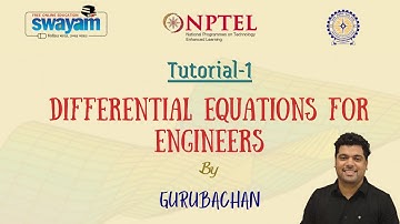 Differential Equations for Engineers Tutorial-1