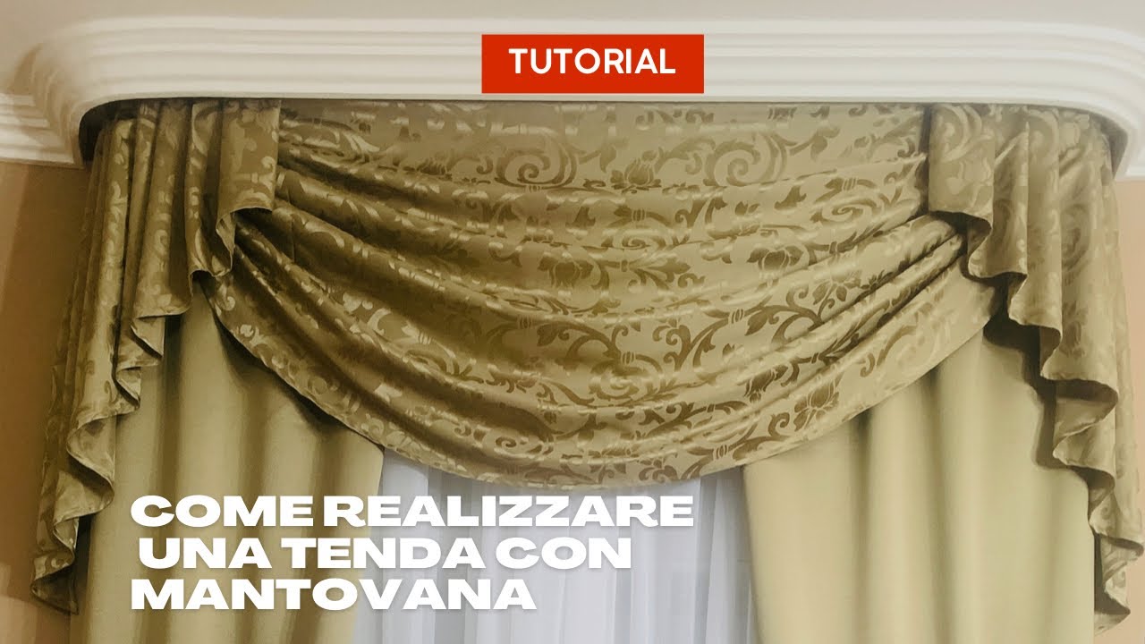 Come realizzare una tenda con mantovana…Tutorial. Mantovana tenda fai da  te. 