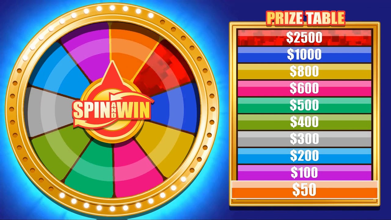 Your prize. Spin and win. Virtual Spinning. You won the Prize.