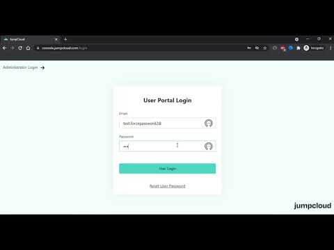 How to change password  from JumpCloud portal