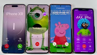 Incoming Call Samsung Galaxy Note 10 + IPhone 15 PRO MAX + IPhone XR + Samsung Galaxy S20 Plus