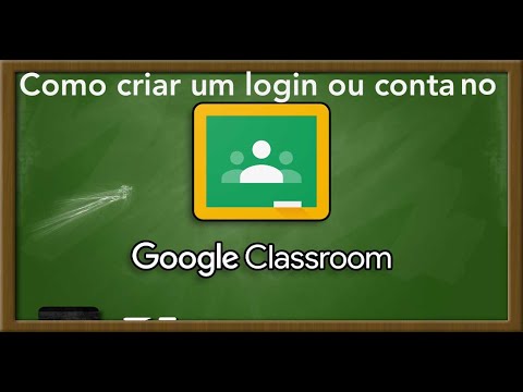 Como criar uma login ou criar conta no Google classroom.