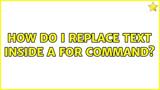 How do I replace text inside a FOR command?