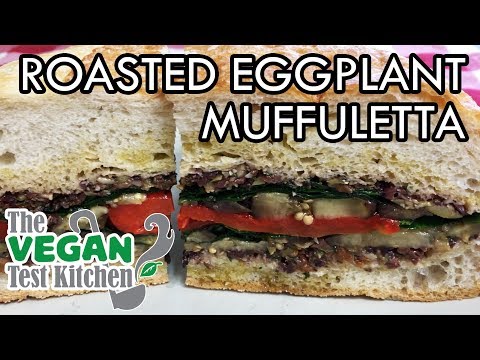 Roasted Eggplant & Spinach Muffuletta Sandwich | The Vegan Test Kitchen