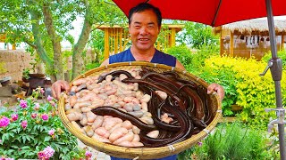 Huge Eel+Kidney Cook! Perfect Match, Wonderful Taste, Highly Nutrition | Uncle Rural Gourmet