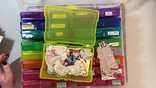 What is in my case? ephemera storage for junk/handmade/creative journals/gluebook/collage