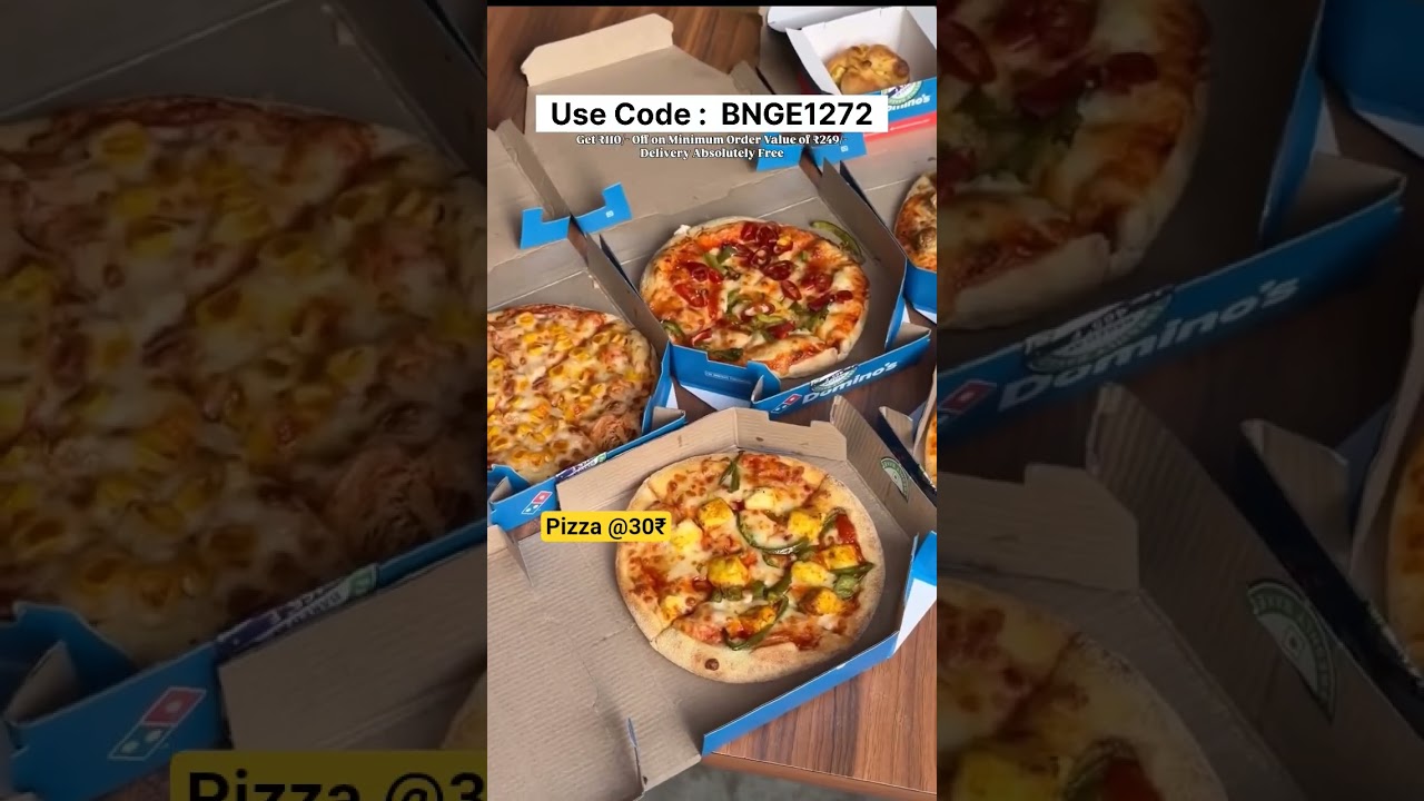 30₹ me pizza ,dominos New Coupon code |