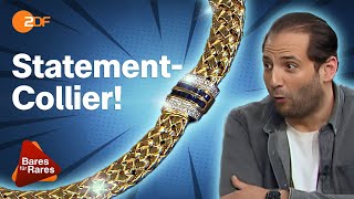 Typisch 1980er Jahre: Goldcollier mit Brillanten und Saphiren macht auf dicke Hose | Bares für Rares