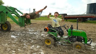 Hudson Finds His Kids Tractors Stuck in the Mud | Tractors for kids by Hudson's Playground 695,218 views 1 month ago 6 minutes, 23 seconds