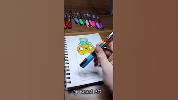 Adventure Time Posca Drawing! #shorts #satisfying