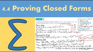 4.4 Proving closed forms (FP2 - Chapter 4: Recurrence relations)