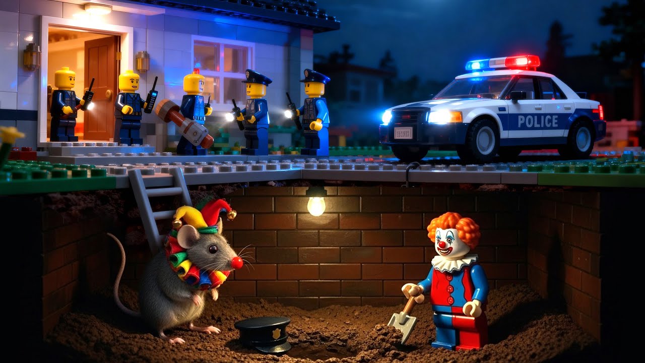 LEGO VS Animal | LEGO Police VS Hamster Clown’s Underground Secret Room | MiniFig & Fur Animation