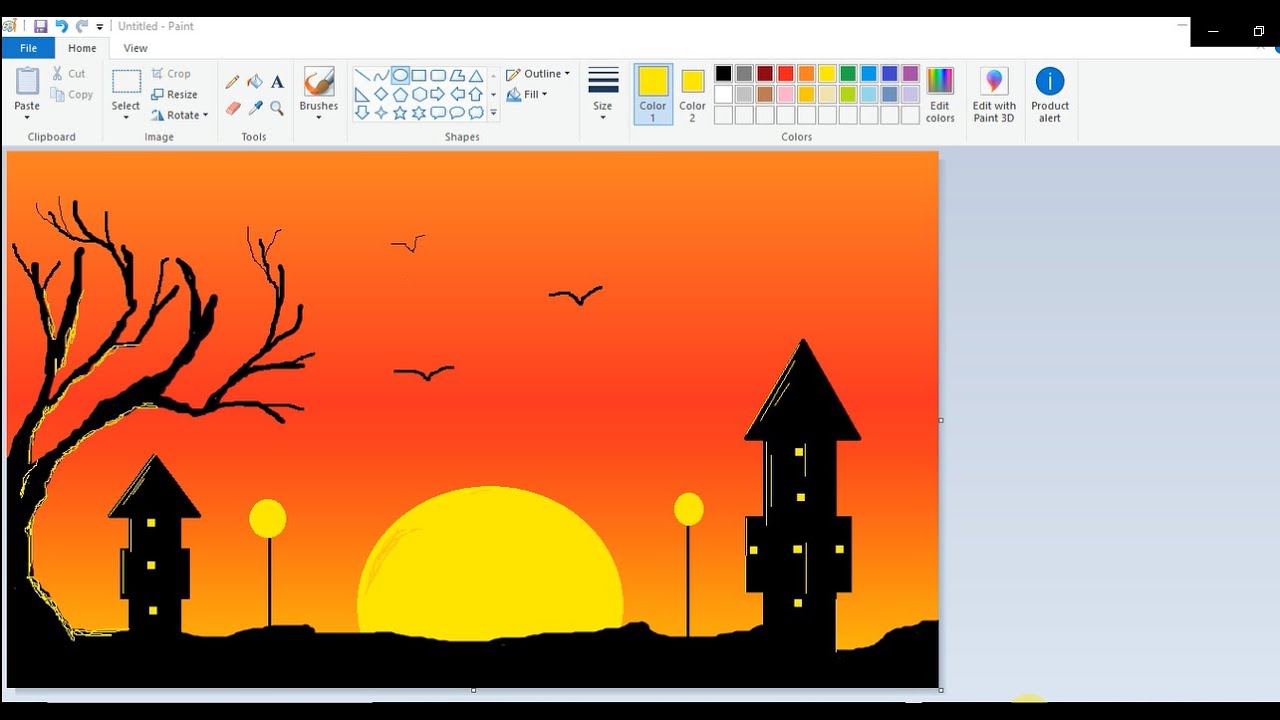 How to Draw in Ms Paint | drawing in paint in computer - YouTube