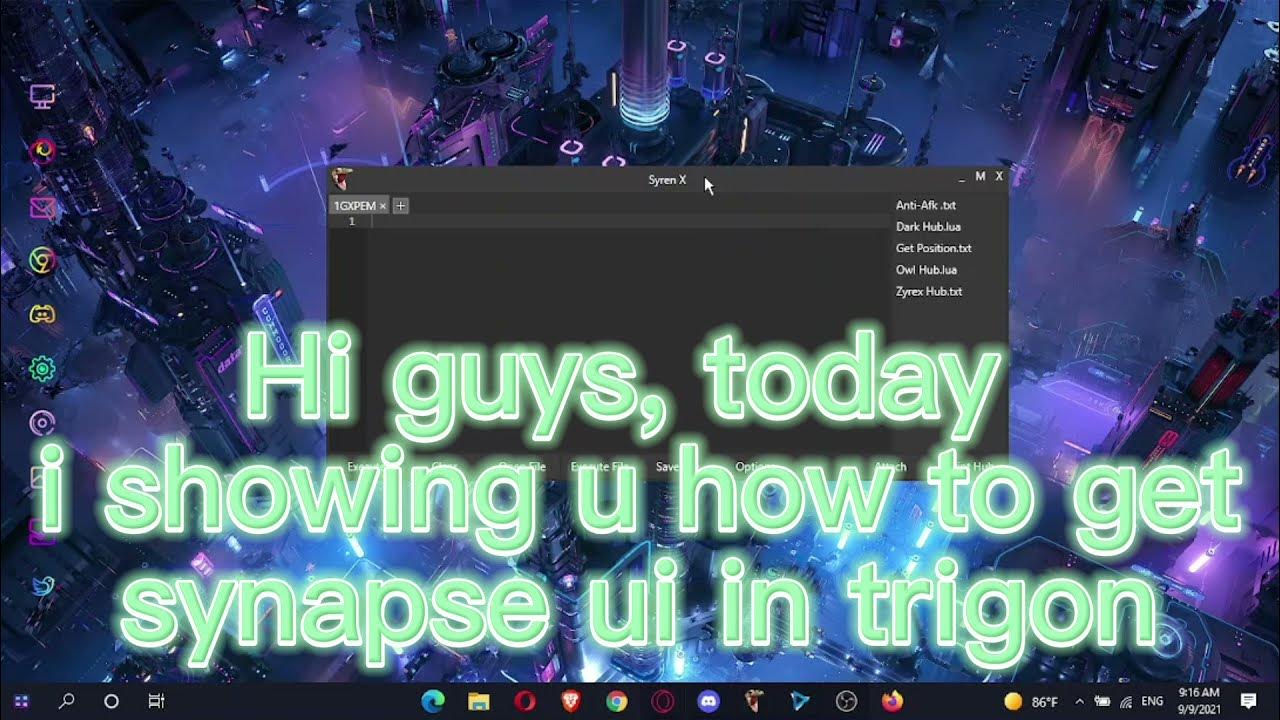 Free syanpse UI Trigon Evo Executor YouTube