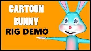 Cinema 4D Cartoon Bunny Character Rig Demo Cinema 4D Cartoon Bunny Character Rig Demo
