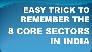 8 Core Sectors In India Trick || Gk Tricks In Telugu usefull for all competitive exams
