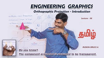 Engineering Graphics _ Orthographic Projection in Tamil- Ruskin Bruce A