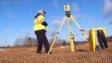 Setting up the Trimble S5- robotic surveying instrument