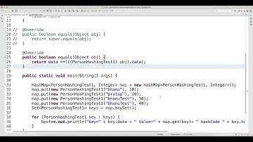 Implementing equals() and hashCode() method Video-46