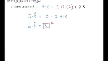 Dot Product of Vectors - 3D