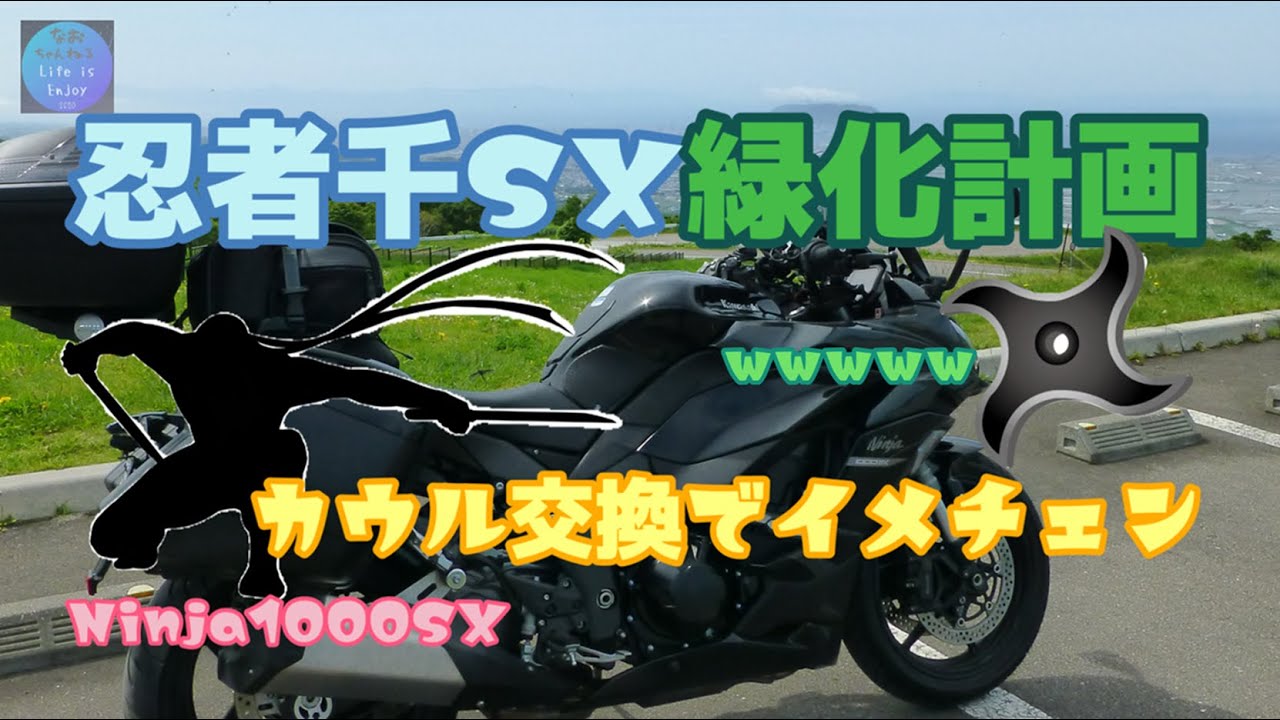 カウル交換でグリーンにイメチェン Ninja1000SX - YouTube