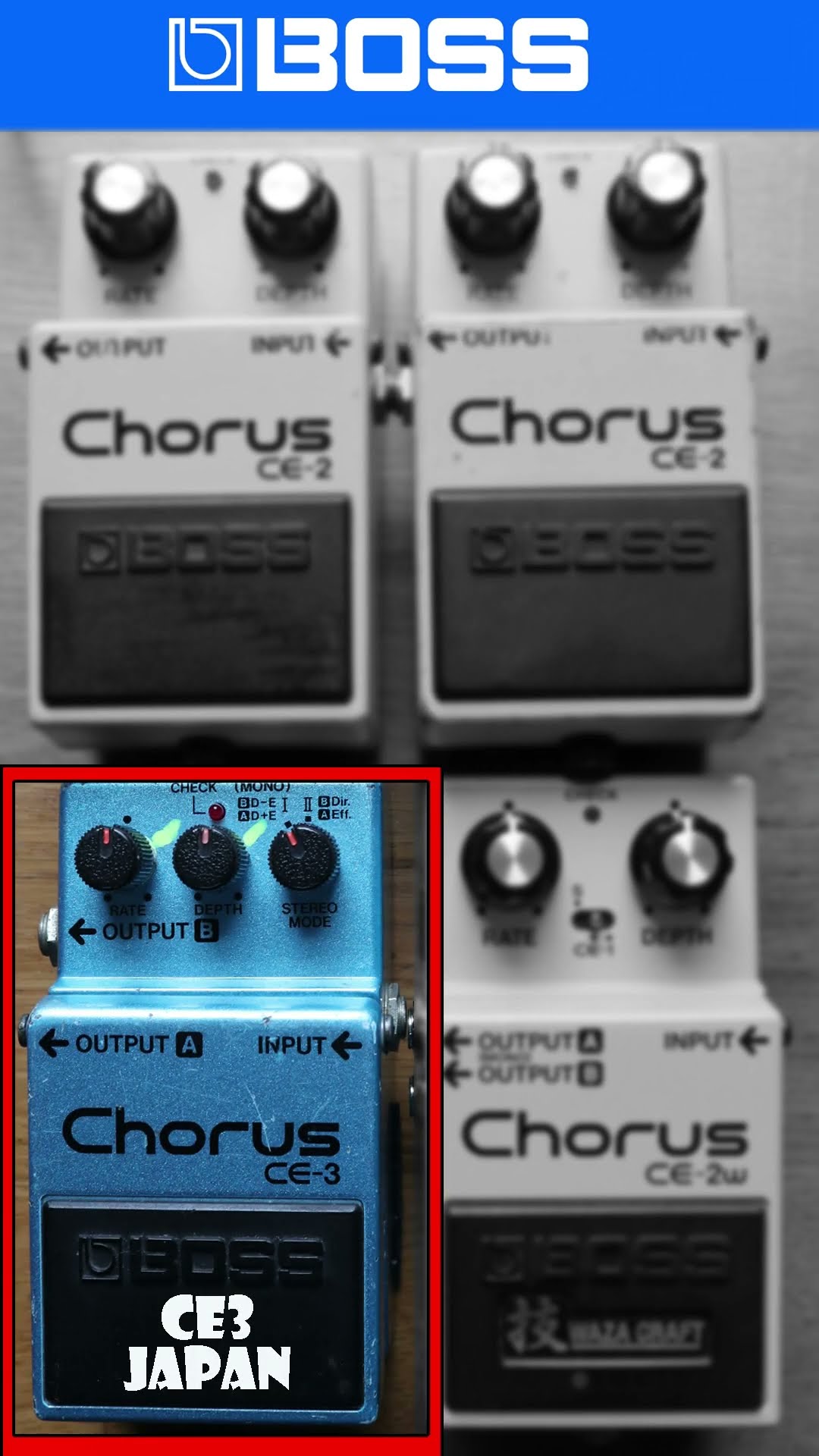 BOSS Chorus Pedals CE-2 | CE-3 | CE-2W - YouTube
