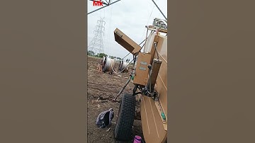 400kv power transmission line conductor stringing  how to pull conductor transmission line  mithlesh