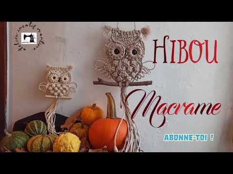 DIY macramé🦉1° hibou je le réédite lien dans la description de la video et commentaire