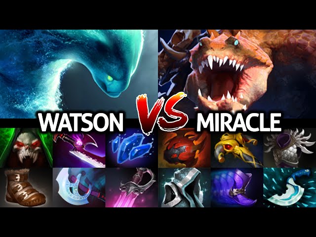 MIRACLE Mid VS WATSON Carry TOP-1 Rank Crazy Game Dota 2 class=