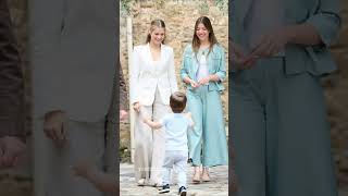 A Shy Toddler Finds Comfort Next To Princess Leonor