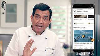 Chef Sanjeev Kapoor introducing tinychef App screenshot 1