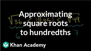 Approximating square roots to hundredths | PreAlgebra | Khan Academy