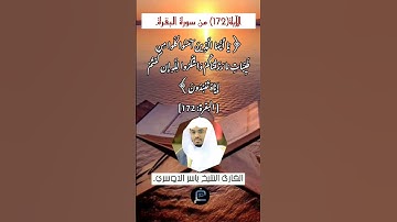 الآية (172)من سورة البقرة//القارئ الشيخ ياسر الدوسري.