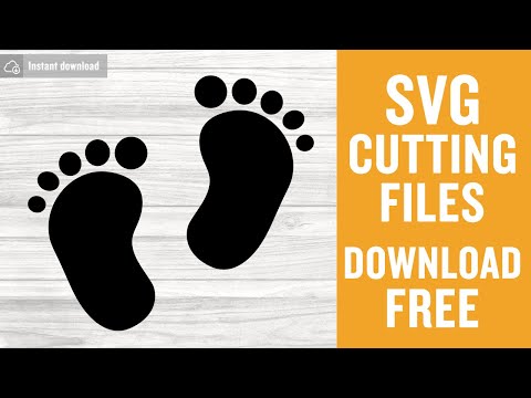Baby Feet Svg Free Cutting Files for Silhouette Cameo Free Download